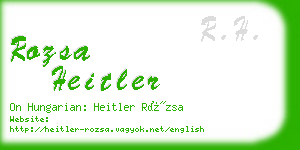 rozsa heitler business card